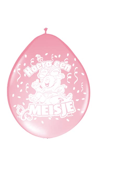 Ballonnen Meisje 30cm  8 stuks