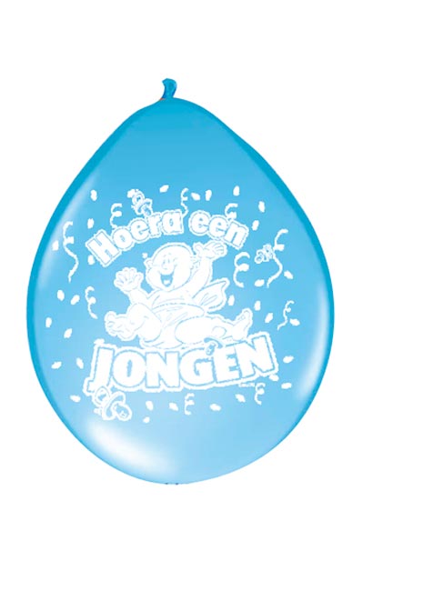Ballonnen jongen 30cm  8 stuks