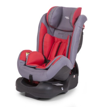 CHILDWHEELS AUTOSTOEL GROEP 1 +VERKLEINKUSSEN GRIJS ROOD