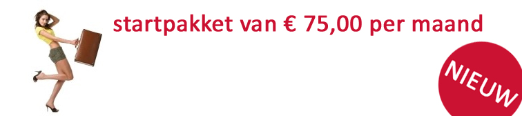 Startpakket, al vanaf € 75,00 per maand Startpakket, al vanaf € 75,00 per maand