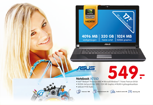Aanbieding Asus X73SD