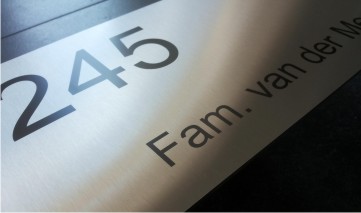 Naambord RVS Goedkoop Uw Naamplaat INOX Diverse afmetingen