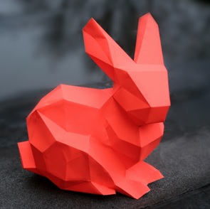Paper kit Bunny neon rood
