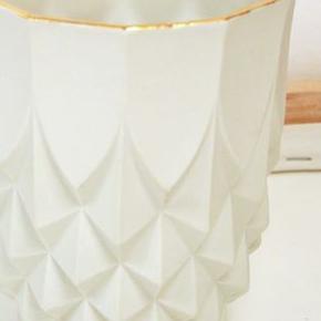 Pineapple vaas wit/goud