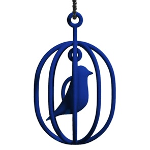 Ketting Happy Bird blauw XL