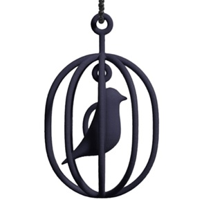 Ketting Happy Bird zwart XL