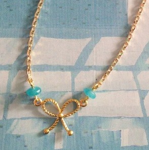 Ketting Strikje Aqua