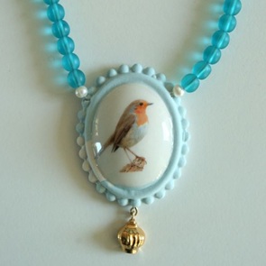 Ketting roodborst blauw