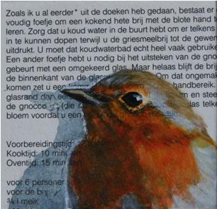 Kunstblokje roodborst