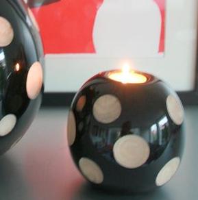 Waxinelicht zwart