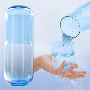 Waterkaraf met glas Blauw NIEUW