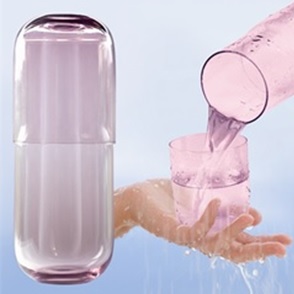 Waterkaraf met glas Roze