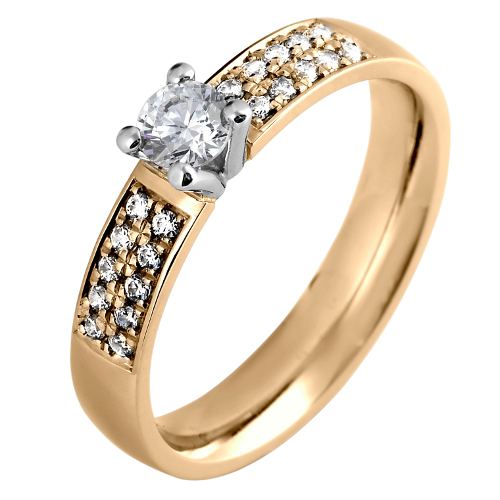 Gouden verlovingsring Gouden verlovingsring met diamant