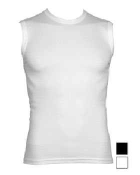 Herman Sportshirt Mouwloos 98%PA, 2%EL Wit