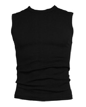 Herman Sportshirt Mouwloos 98%PA, 2%EL Zwart