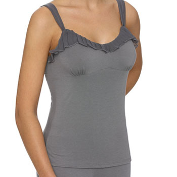 Siesta Spaghetti Top Chiffon Steel Grey