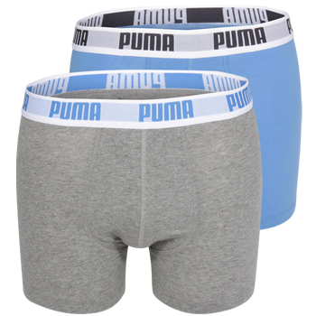 Puma Boxershort 2-Pack Grijs/Blauw Grijs/Blauw