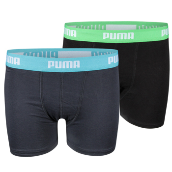 Puma Jongens Boxershort 2-Pack Groen/Blauw Groen/Blauw