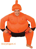 Kostuum Sumoworstelaar Oranje