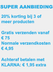 Bestel nu 3 of meer producten en u krijgt van Mister Big 20% korting!