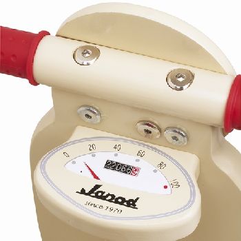 Houten retro Scooter Vanillie verstelbaar zadel