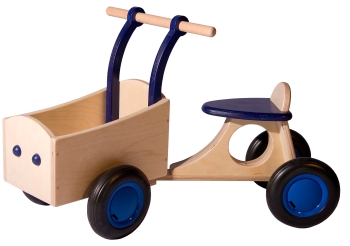 Houten speelgoed bakfiets / loopfiets