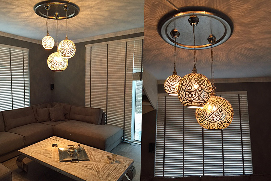 Oosterse lampen isra van nour lifestyle in woonkamer Slaapkamer arabische stijl