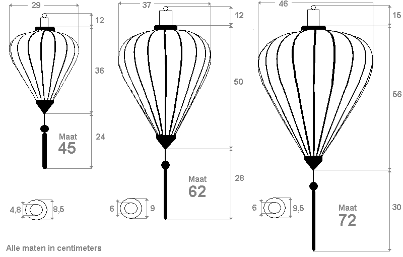 Lampionnen in de vorm van Ballon