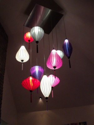 Silk lanterns as a hanging light