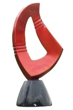 Abstract "harp red"