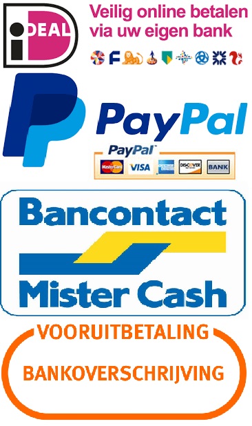 U kunt bij ons veilig betalen. U kunt kiezen voor uw favoriet