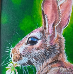 Happy rabbit kunstwerk