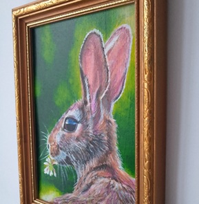 Happy rabbit kunstwerk