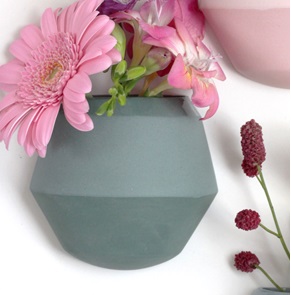Wall vase Anke dark green