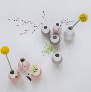 Set little vases Green