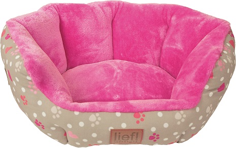 konijnen Lief stoffen roze mand 40 cm.