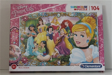 Disney Princess Jewels Puzzle Super Color 104 stukjes