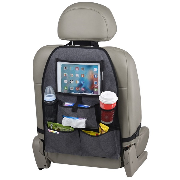 Auto organizer met doekjes- & tablethouder - KidsPlaza.nl - Grijs