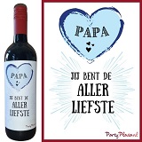 Wijnetiket - Papa jij bent de Allerliefste