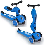 2-in-1 Loopfiets en Step Highway Kick blauw