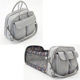Reiswieg & Luiertas 2-in-1 Bizzi Growin - Vegan Leather Grijs