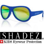 Shadez UV zonnebril Blauw met Groene spiegelglazen