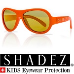 Shadez UV zonnebril Oranje met Gouden spiegelglazen