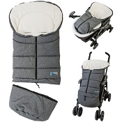 Voetenzak baby & kind Altabebe 2-in-1 grijs/wit 0-36 mnd