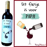 Wijnetiket - Dit flesje is voor Papa
