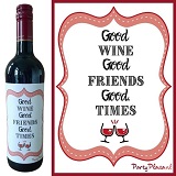 Wijnetiket - Good wines, Good Friends, Good Times