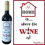 Wijnetiket - Home is where the wine is