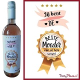 Wijnetiket - Jij bent de beste Moeder van de hele wereld