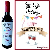 Wijnetiket - Sip, Sip, Hooray, Happy Mother's Day