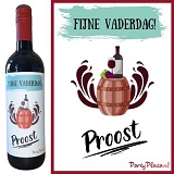 Wijnetiket - Fijne Vaderdag Proost